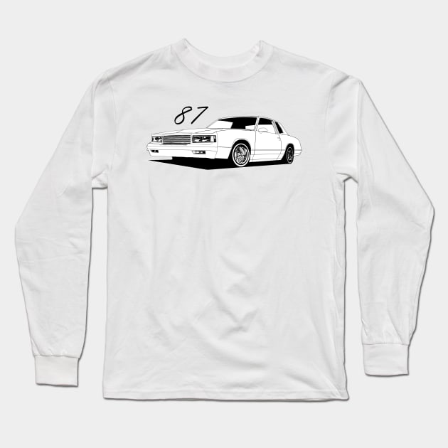 87 Monte Carlo Long Sleeve T-Shirt by ThornyroseShop